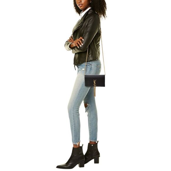 Saint Laurent Kate Leather Wallet On Chain - Picture 4 of 5